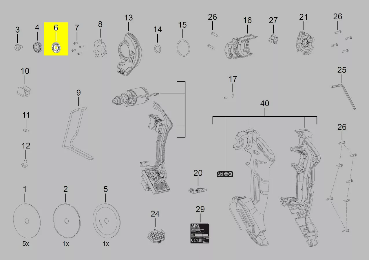 flasque intérieur réf. 4931473687 AEG
